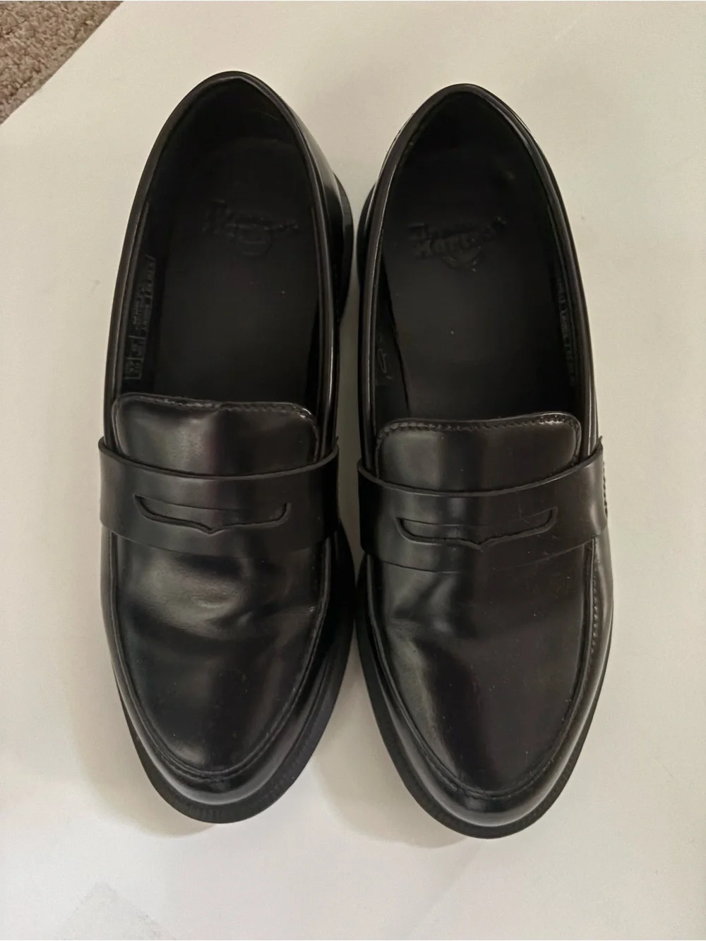 Dr Doc Martens Temara Black Leather Arcadia Loafers Shoes 6 Women